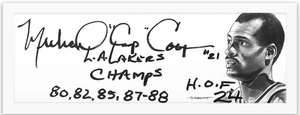 Art of the Signature piece of Michael Cooper