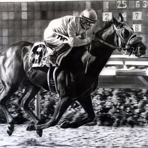 Beach Run Horse Racing Print