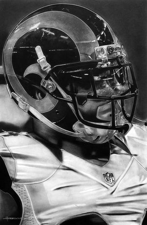 Los Angeles Rams (Aaron Donald) Helmet Print