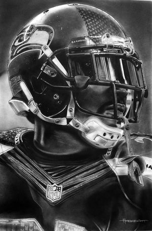 
            
                Load image into Gallery viewer, Seattle Seahawks Helmet Print
            
        